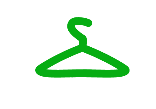 Black White Simple Clothing Shop Business Logo
