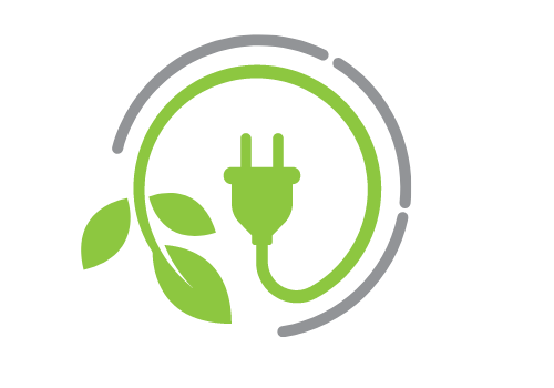 Green Grey Leaf Logo Design Branding Identity for Eco Green Energy Power (1)